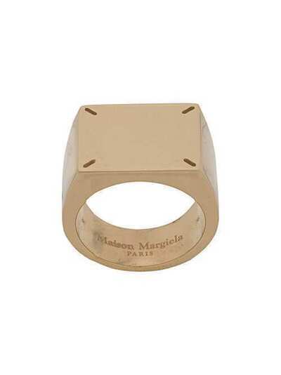 Maison Margiela кольцо-печатка с фирменным декором S51UQ0060S12657