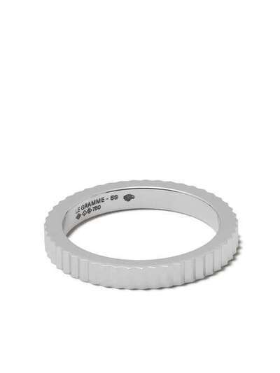 Le Gramme кольцо 5g Vertical Guilloche из белого золота LGAOBGUVPO01105