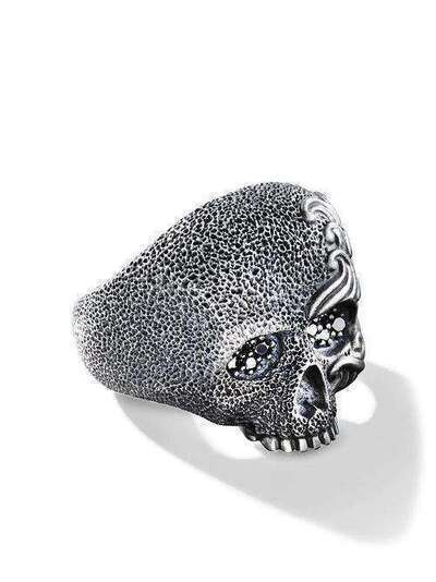 David Yurman Waves diamond skull ring R15056MSSABD