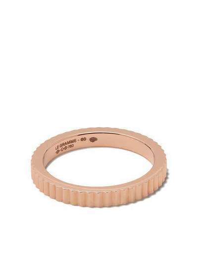 Le Gramme 18kt Red Gold 5g Vertical Guilloche Ring LGAORGUVPO01105