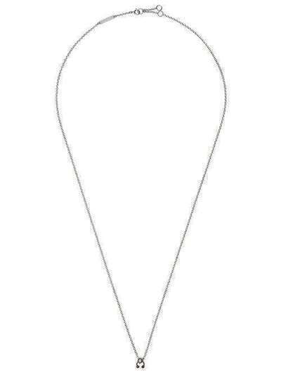 Delfina Delettrez Farfetch Exclusive 18kt white gold Two In One Pierced Black Diamond necklace TIO3002F