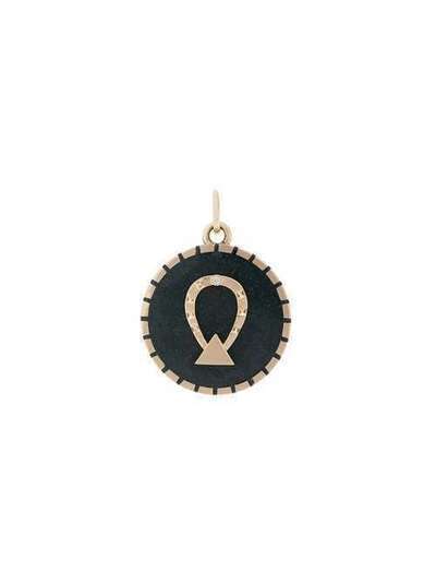 Foundrae "18K gold, diamond and enamel horseshoe medallion " CM17OLIVEOLIVEGREENHORSHOE