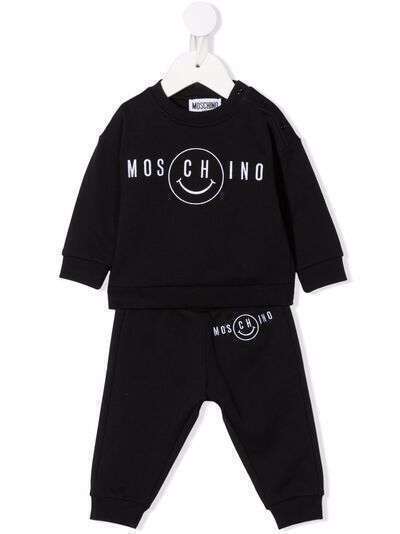 Moschino Kids спортивный костюм с вышитым логотипом