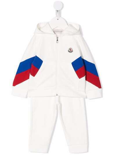 Moncler Enfant спортивный костюм с отделкой в полоску