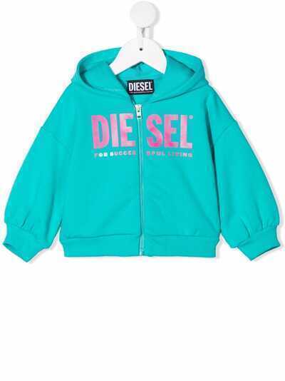 Diesel Kids худи на молнии с логотипом