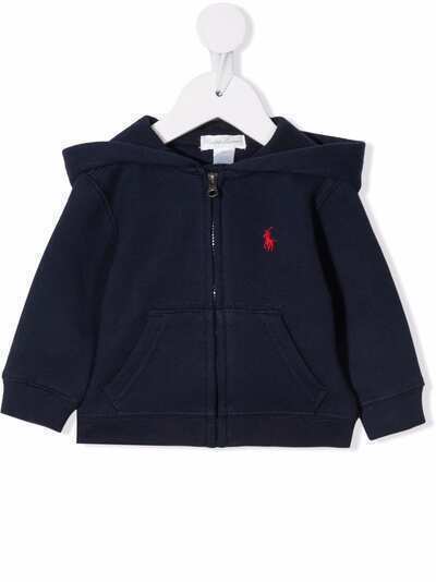 Ralph Lauren Kids худи на молнии с вышитым логотипом