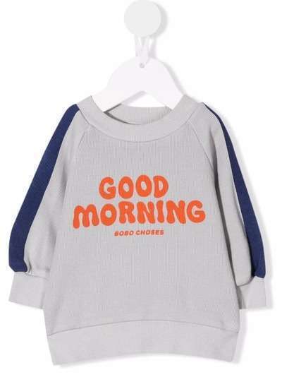 Bobo Choses толстовка Good Morning в полоску