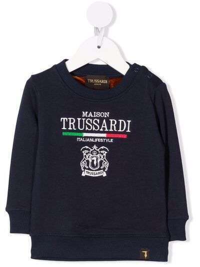 TRUSSARDI JUNIOR толстовка с вышитым логотипом