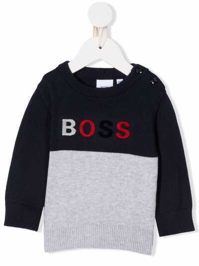 BOSS Kidswear свитер с вышитым логотипом