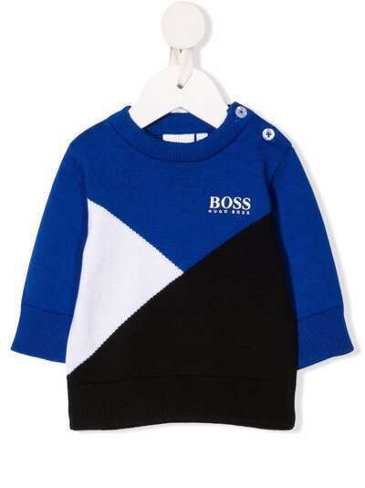 BOSS Kidswear джемпер в стиле колор-блок
