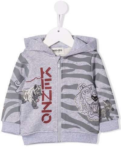 Kenzo Kids худи с зебровым принтом