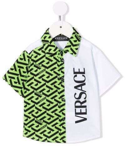 Versace Kids рубашка с принтом La Greca