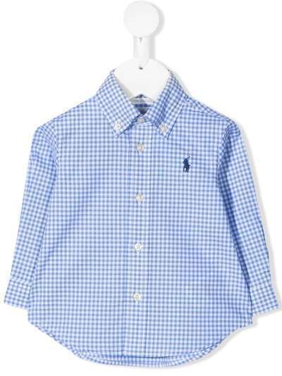 Ralph Lauren Kids клетчатая рубашка с вышитым логотипом