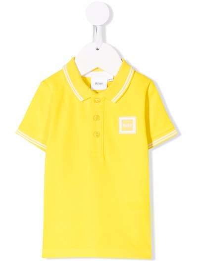 BOSS Kidswear рубашка поло с нашивкой-логотипом