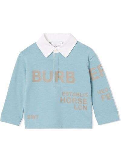 Burberry Kids рубашка поло с принтом Horseferry