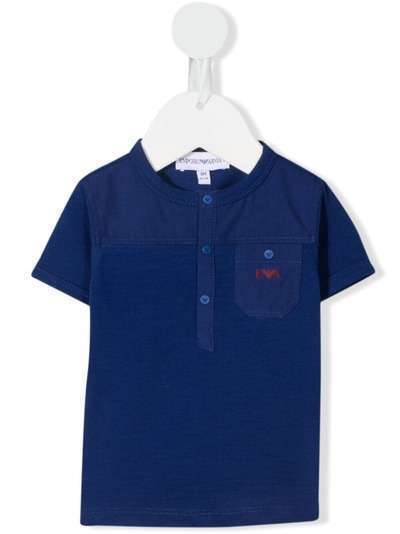 Emporio Armani Kids рубашка поло с вышитым логотипом