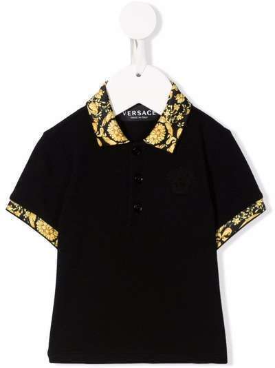 Versace Kids рубашка поло с принтом Barocco