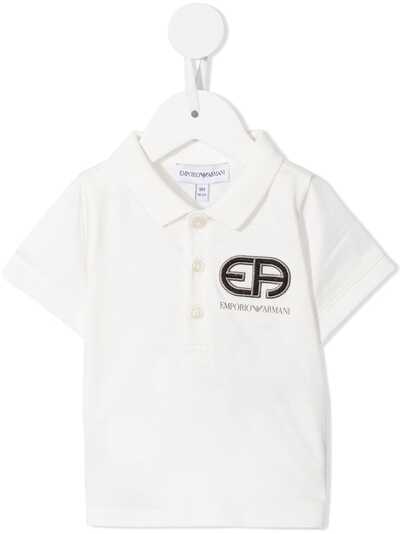 Emporio Armani Kids рубашка поло с вышитым логотипом