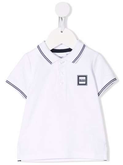 BOSS Kidswear рубашка поло с вышитым логотипом