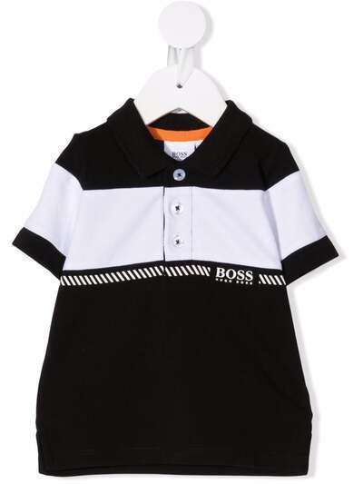 BOSS Kidswear рубашка поло в стиле колор-блок