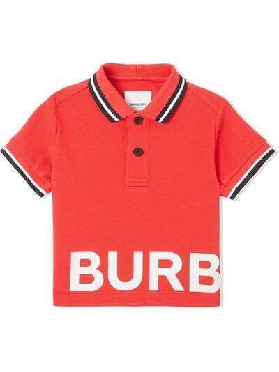 Burberry Kids рубашка поло с короткими рукавами и логотипом