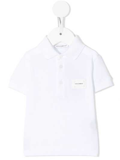 Dolce & Gabbana Kids рубашка поло с нашивкой-логотипом