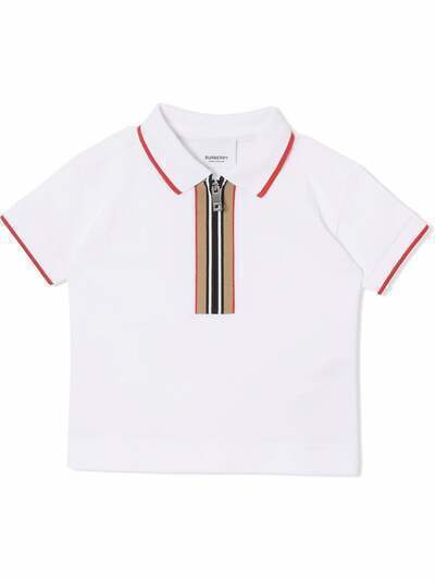 Burberry Kids рубашка поло с отделкой Icon Stripe