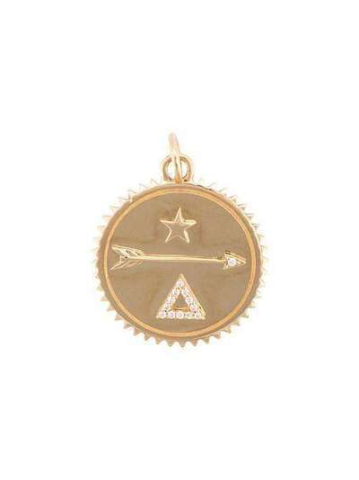 Foundrae золотой медальон Dream среднего размера с бриллиантами CM3DREAM