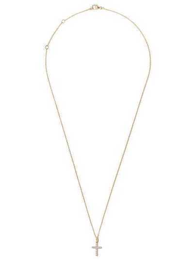 David Yurman 18kt yellow gold Cable Collectibles diamond cross pendant necklace N0878888ADI18
