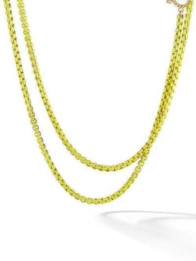 David Yurman 14kt yellow gold accented DY Bel Aire chain necklace N13302L4YLW41