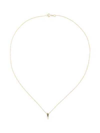 Lizzie Mandler Fine Jewelry колье 'Single Kite' с черными бриллиантами N322SINGLEKITENECKL