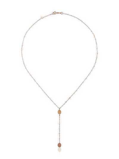 Gigi Clozeau white Madone 18kt rose gold beaded necklace B1VI003R01