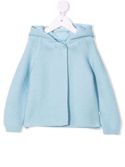 Stella McCartney Kids кардиган фактурной вязки с капюшоном