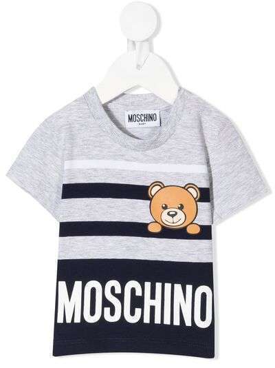 Moschino Kids футболка с логотипом и принтом Teddy Bear