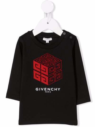 Givenchy Kids футболка с длинными рукавами и логотипом