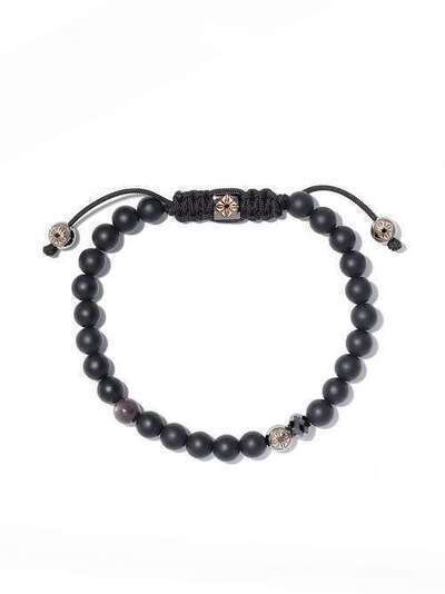 Shamballa Jewels 18kt rose gold & black diamond beaded Non-Braided bracelet 147808