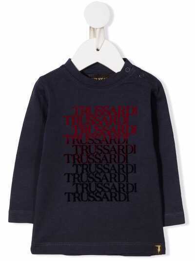 TRUSSARDI JUNIOR футболка с тисненым логотипом