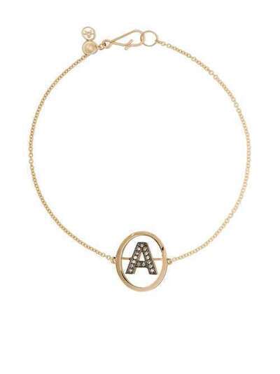 Annoushka золотой браслет с инициалом A и бриллиантами 28091