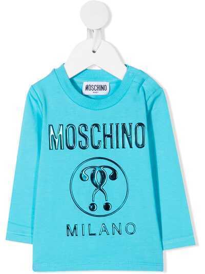 Moschino Kids футболка с длинными рукавами и логотипом