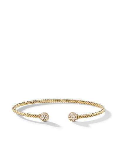David Yurman 18kt yellow gold Petite Solari Bead diamond bracelet B13649D88ADIL