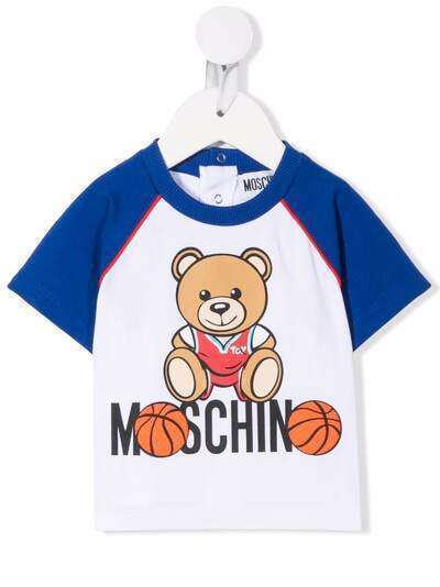 Moschino Kids футболка с логотипом Teddy Bear
