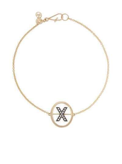 Annoushka золотой браслет с инициалом X и бриллиантами 28114