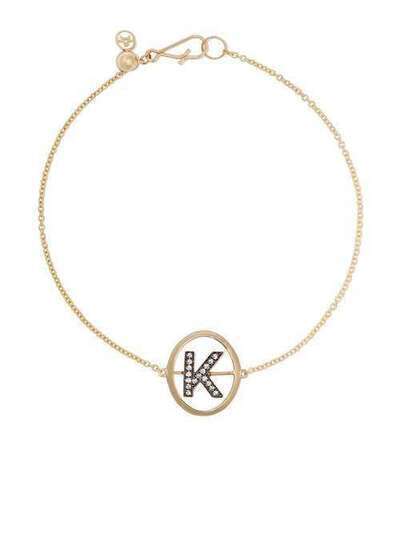 Annoushka золотой браслет с инициалом K и бриллиантами 28101