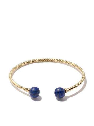 David Yurman 18kt yellow gold Solari lapis lazuli bead cuff bracelet B1281988BLA