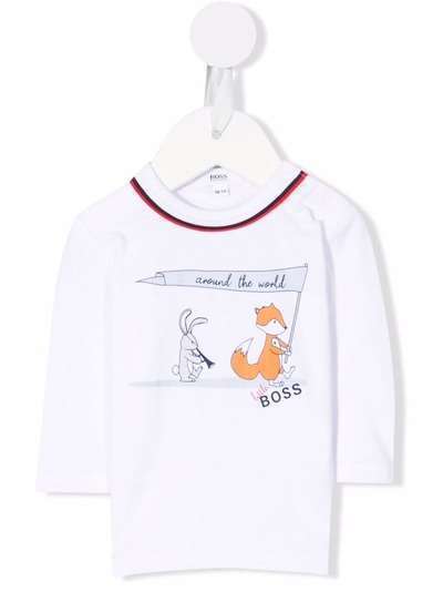 BOSS Kidswear футболка из органического хлопка с принтом