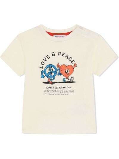 Dolce & Gabbana Kids футболка Love And Peace