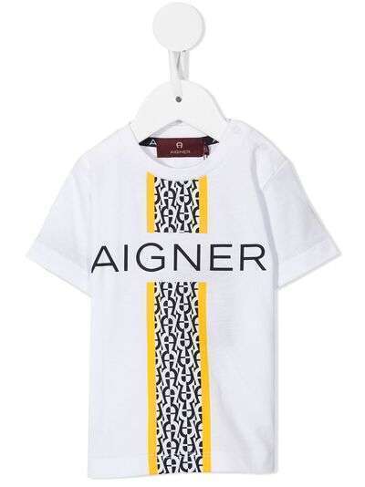 Aigner Kids футболка с логотипом