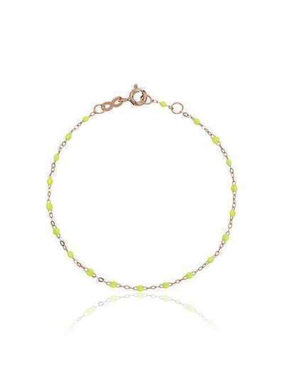Gigi Clozeau lime green RG bead rose gold bracelet B3GI001R18