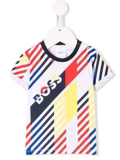 BOSS Kidswear футболка в стиле колор-блок