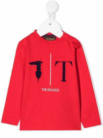 TRUSSARDI JUNIOR футболка с длинными рукавами и логотипом